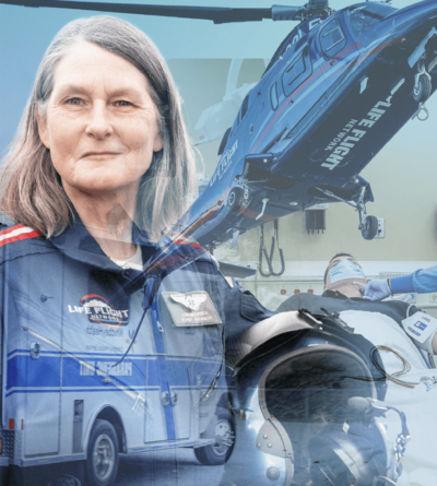 Healthcare Woman & Ambulance