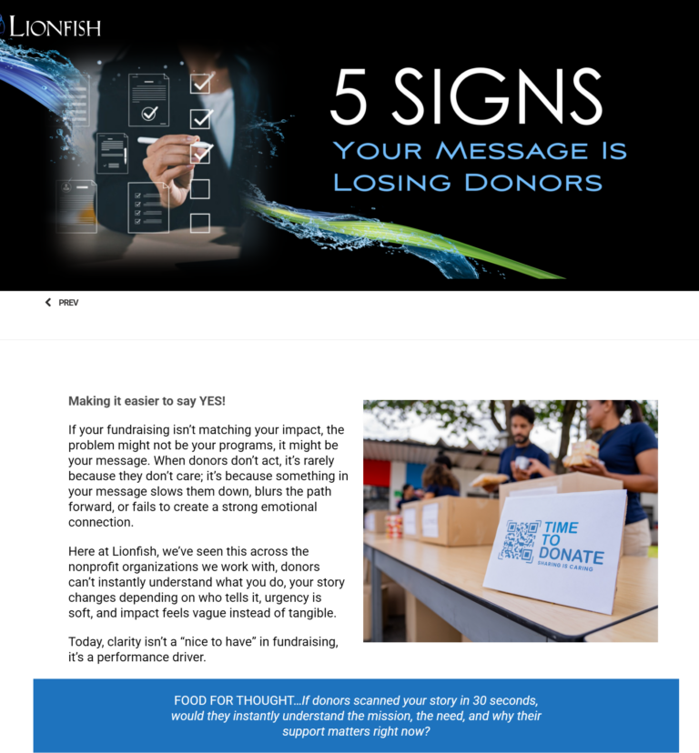 5 Signs your message is losing donors
