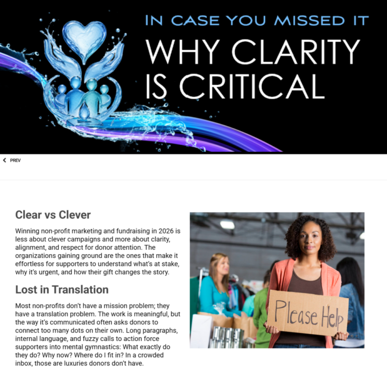 Why Clarity Is Driving Non-profit Fundraising in 2026